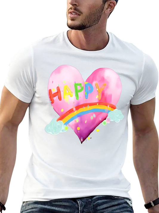Happy Heart Rainbow Graphic Tee