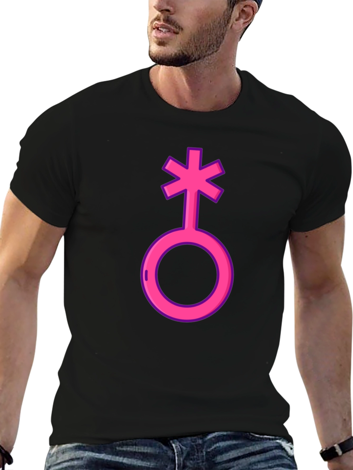 Genderqueer Symbol T-Shirt - Black