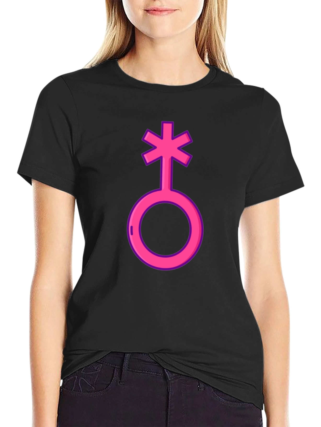 Genderqueer Symbol T-Shirt - Black