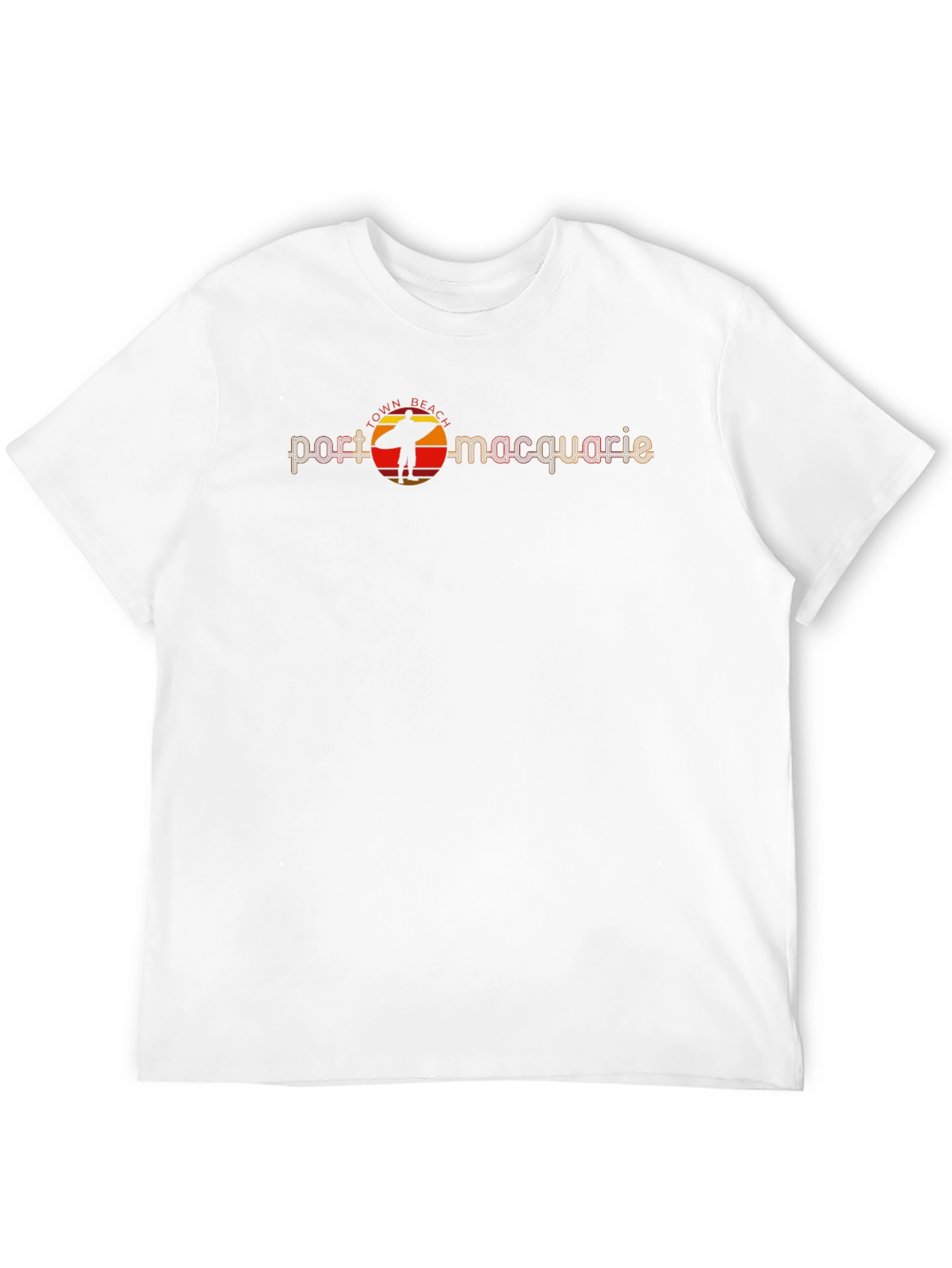 Port Macquarie Surfer Graphic Black T-Shirt