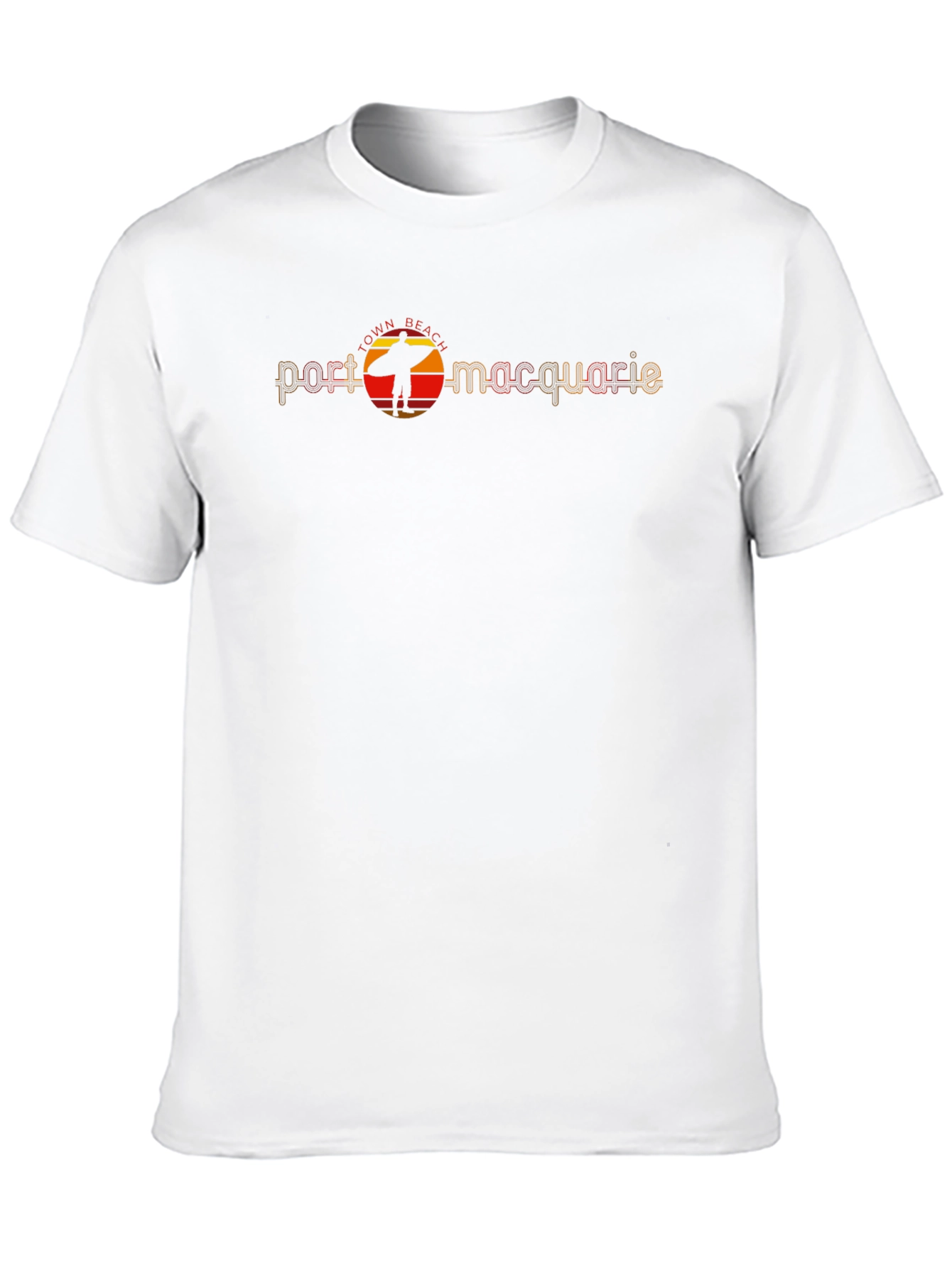 Port Macquarie Surfer Graphic Black T-Shirt