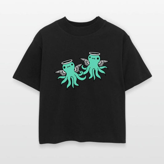 2 octopus angel team two friends wings halo flying