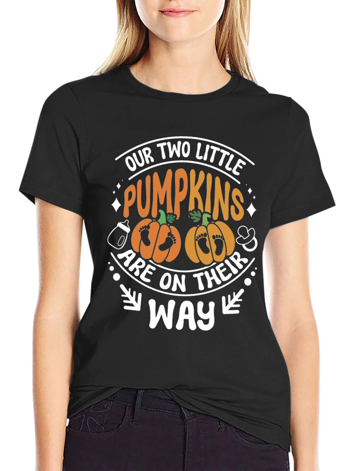 Our Two Little Pumpkins Pregnancy T-Shirt