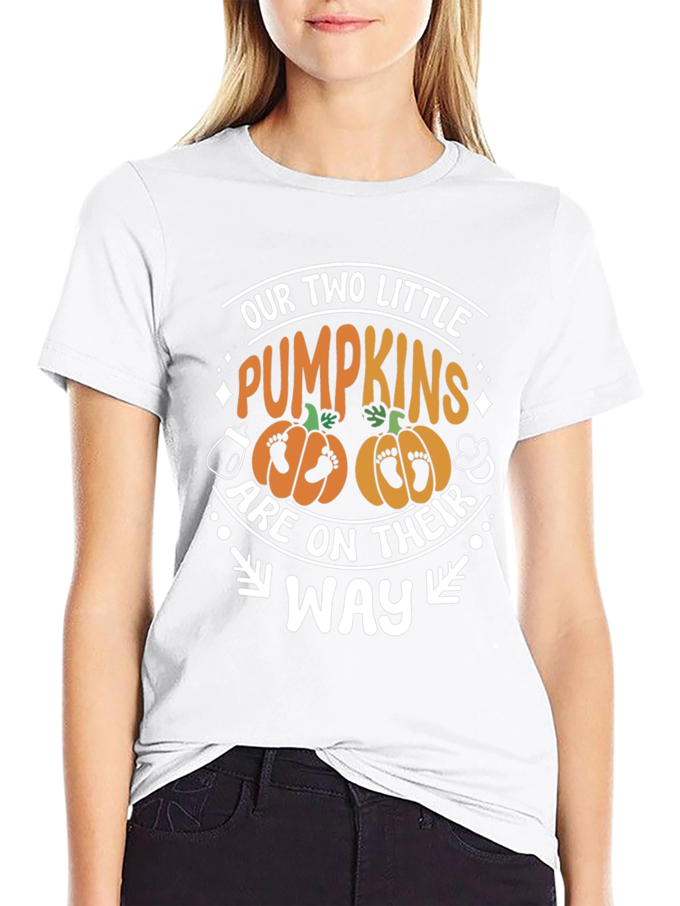 Our Two Little Pumpkins Pregnancy T-Shirt