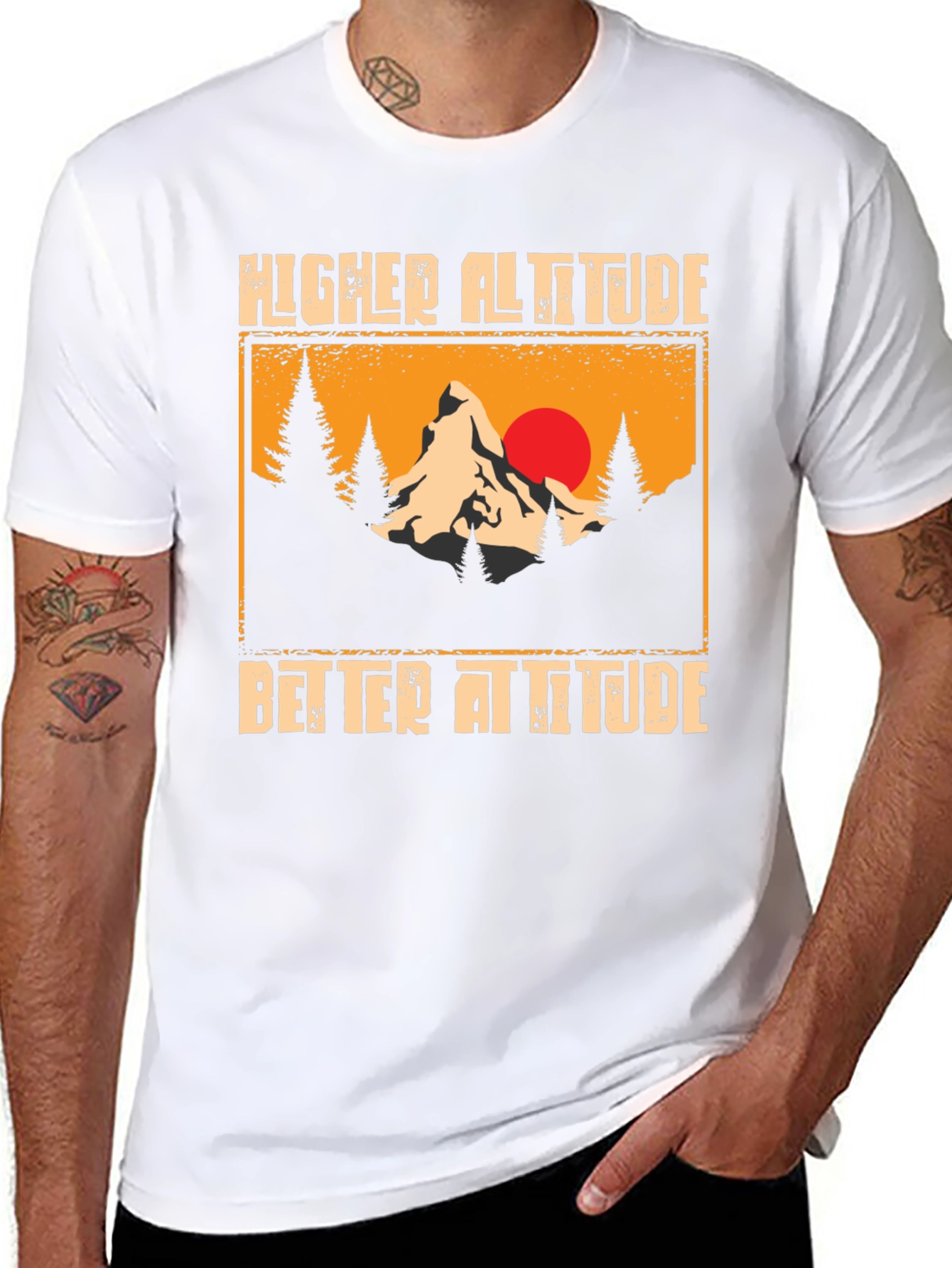 Higher Altitude Better Attitude Black T-Shirt