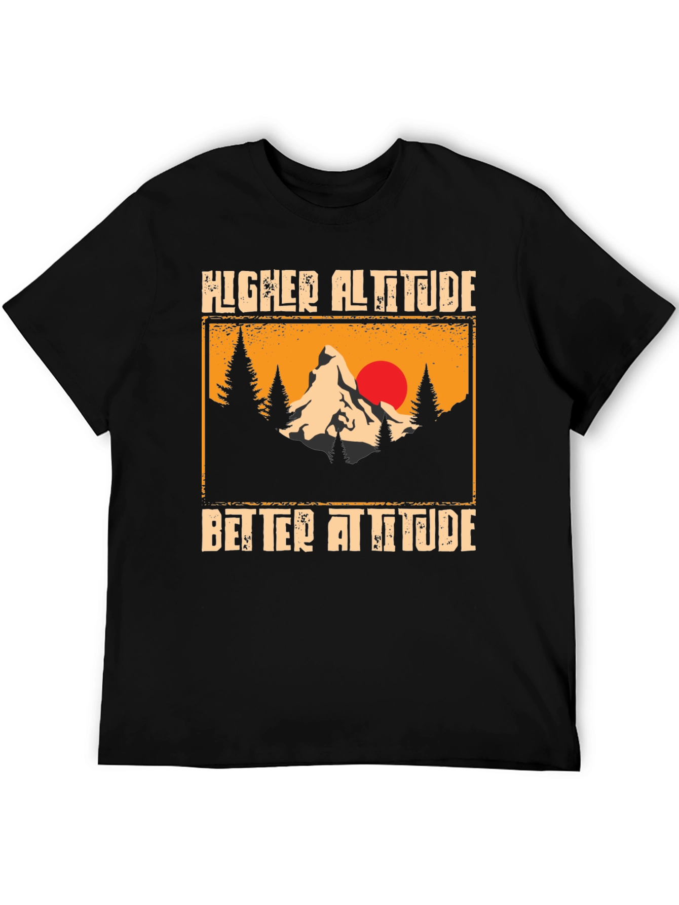 Higher Altitude Better Attitude Black T-Shirt