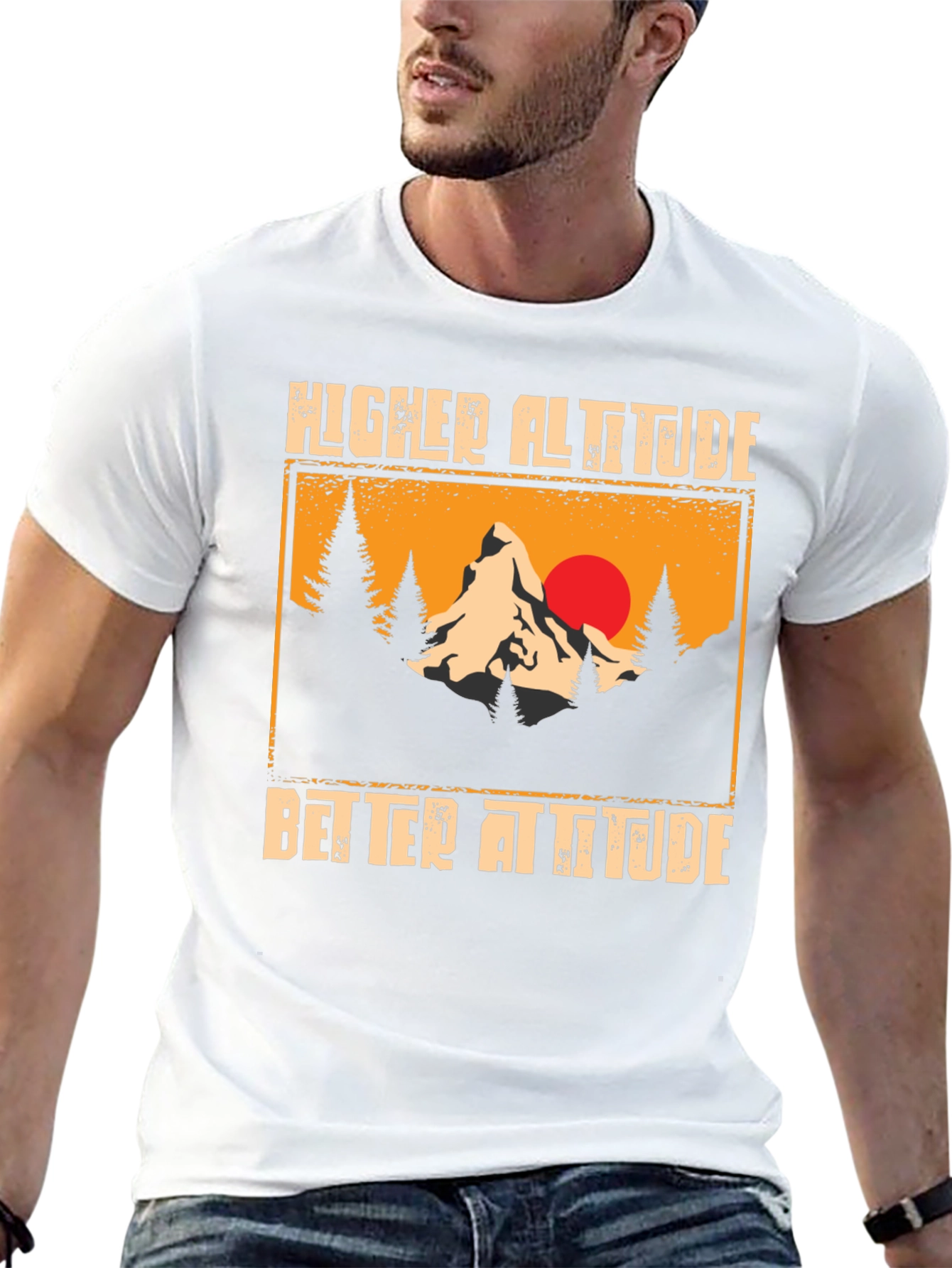 Higher Altitude Better Attitude Black T-Shirt