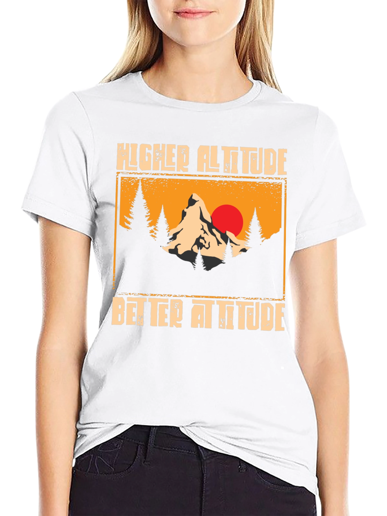 Higher Altitude Better Attitude Black T-Shirt