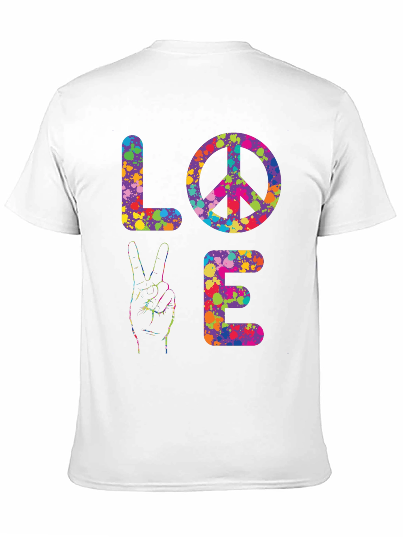 Peace & Love Tie-Dye Graphic T-Shirt