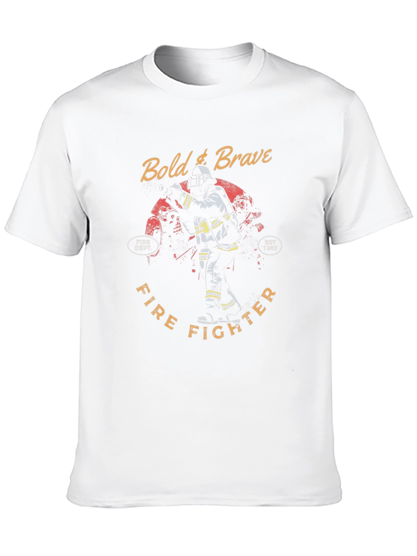 Bold & Brave Firefighter Graphic T-Shirt