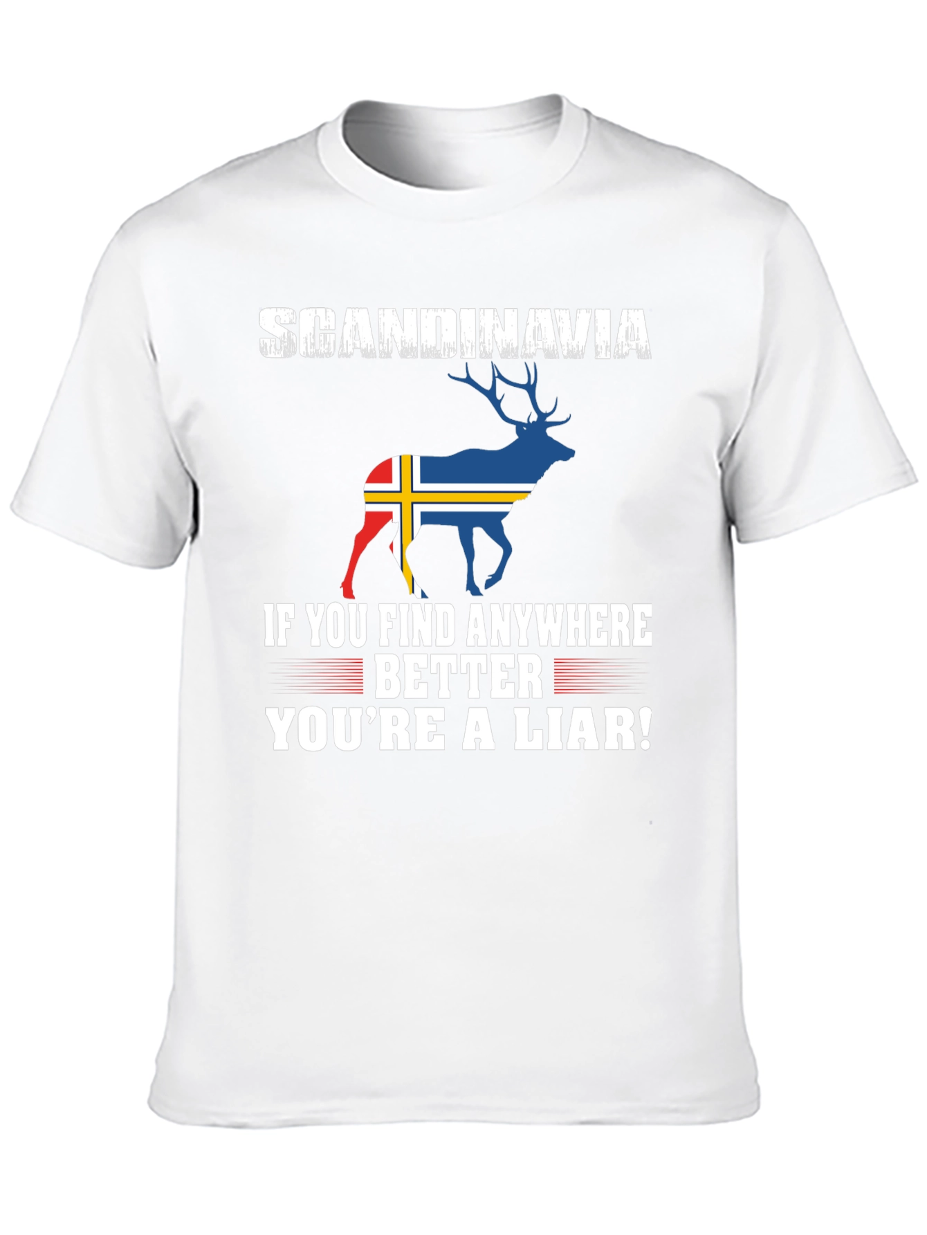 Scandinavia Iceland Flag Deer T-Shirt