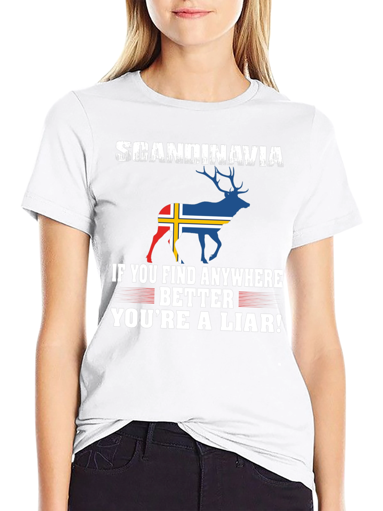 Scandinavia Iceland Flag Deer T-Shirt