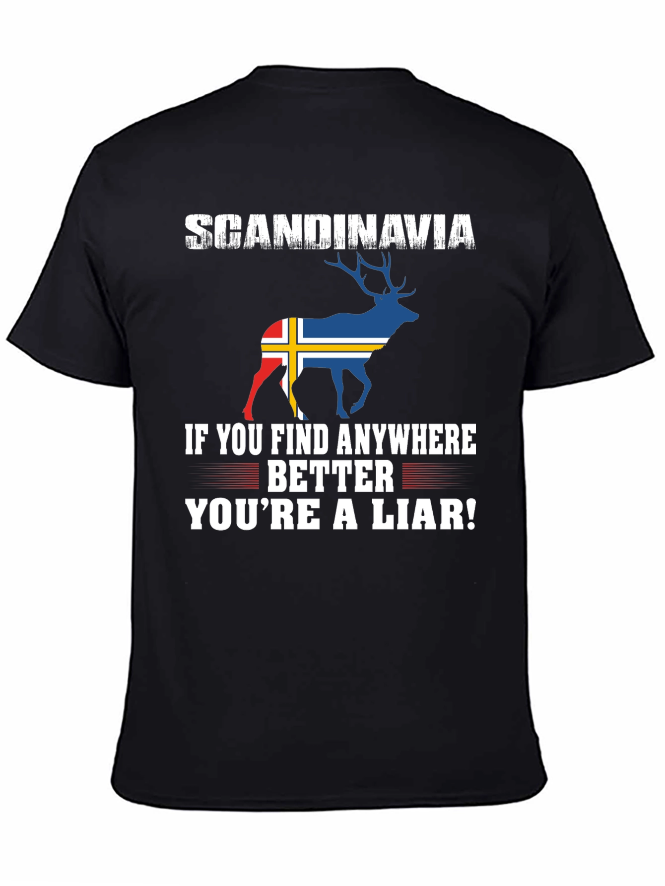 Scandinavia Iceland Flag Deer T-Shirt