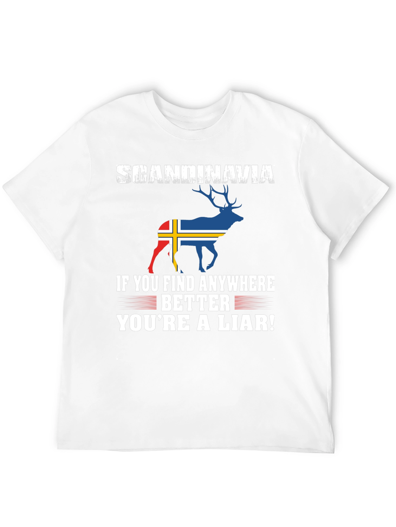 Scandinavia Iceland Flag Deer T-Shirt