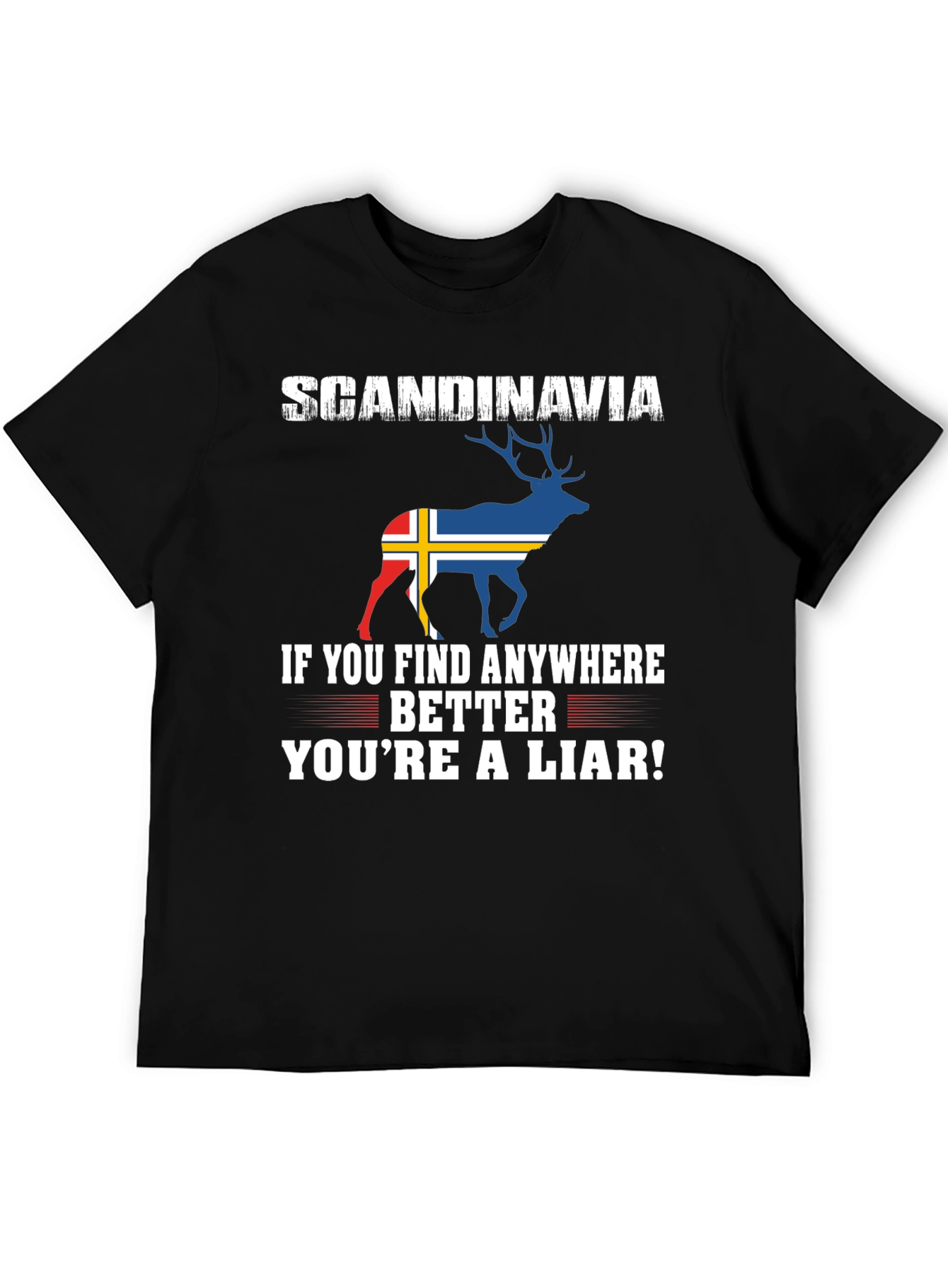 Scandinavia Iceland Flag Deer T-Shirt