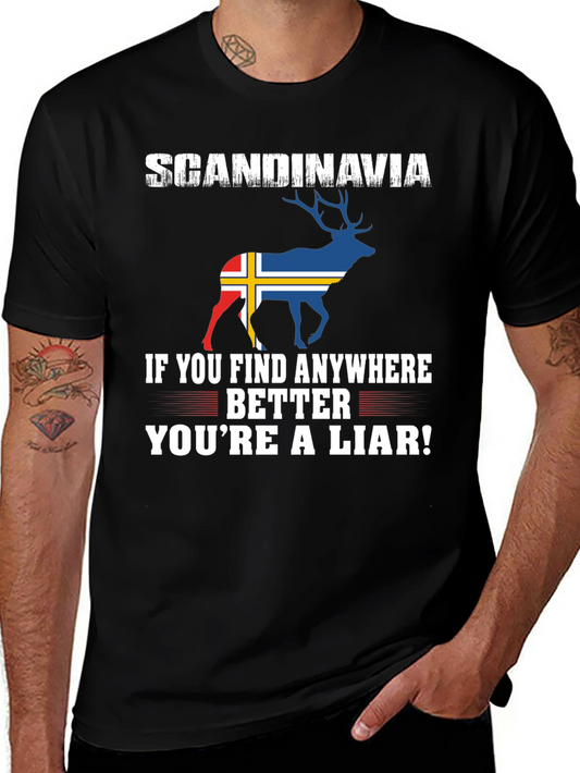 Scandinavia Iceland Flag Deer T-Shirt