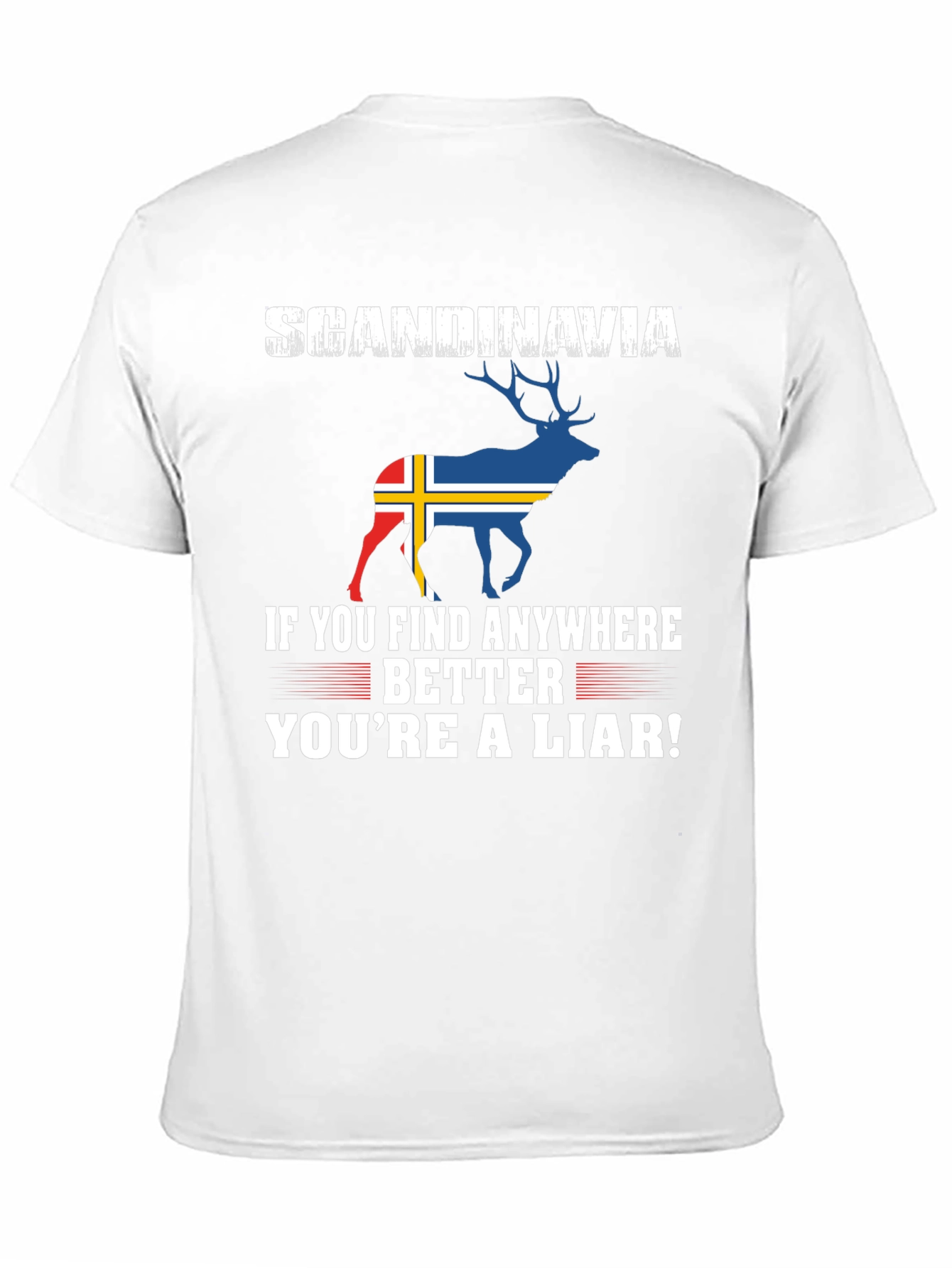 Scandinavia Iceland Flag Deer T-Shirt