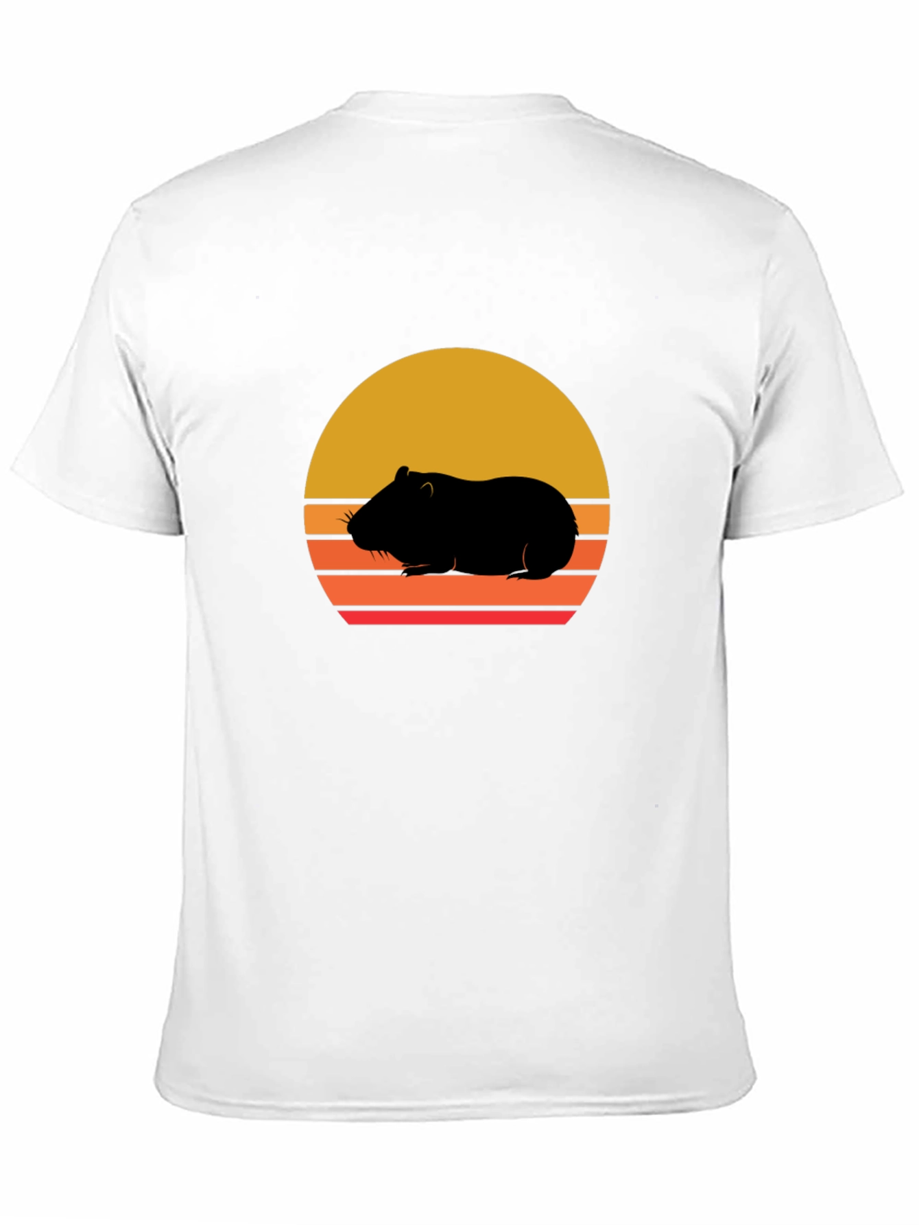 Retro Hamster Sunset Graphic Tee