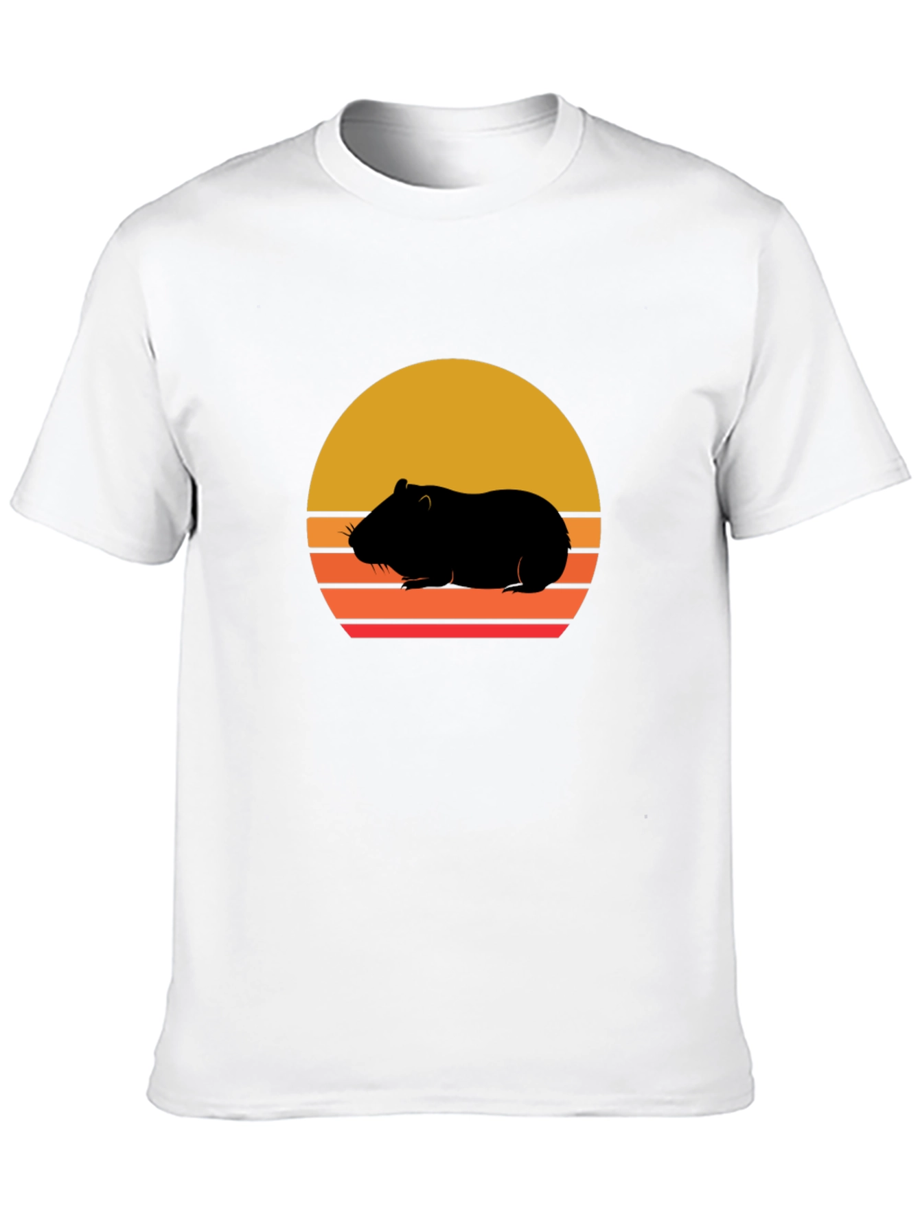 Retro Hamster Sunset Graphic Tee