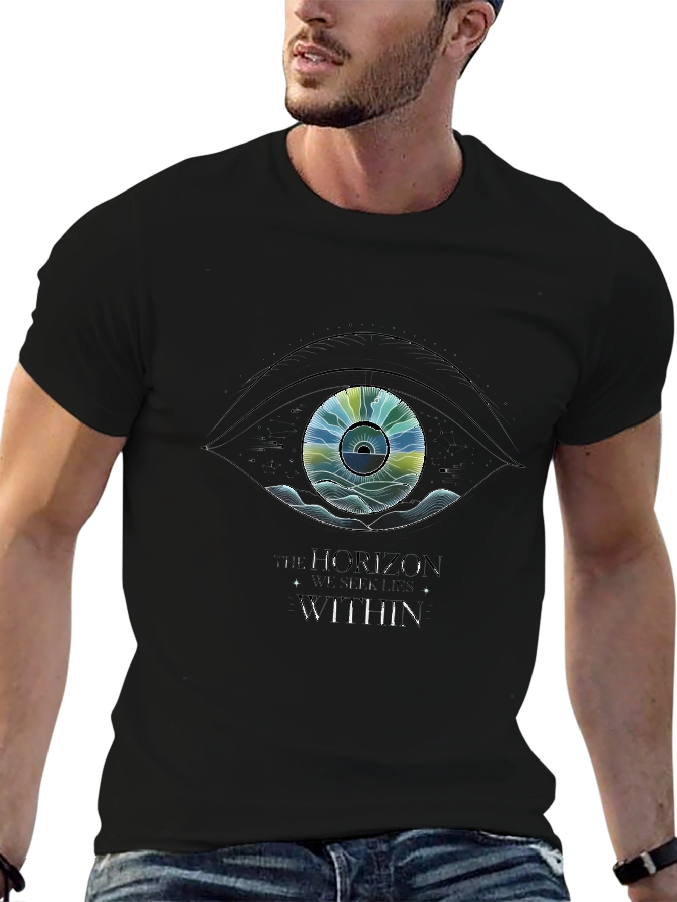 Eye Graphic Black T-Shirt - Horizons Within