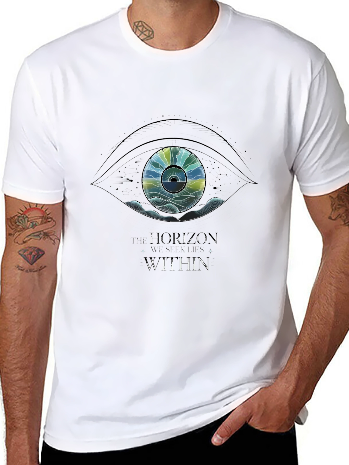 Eye Graphic Black T-Shirt - Horizons Within