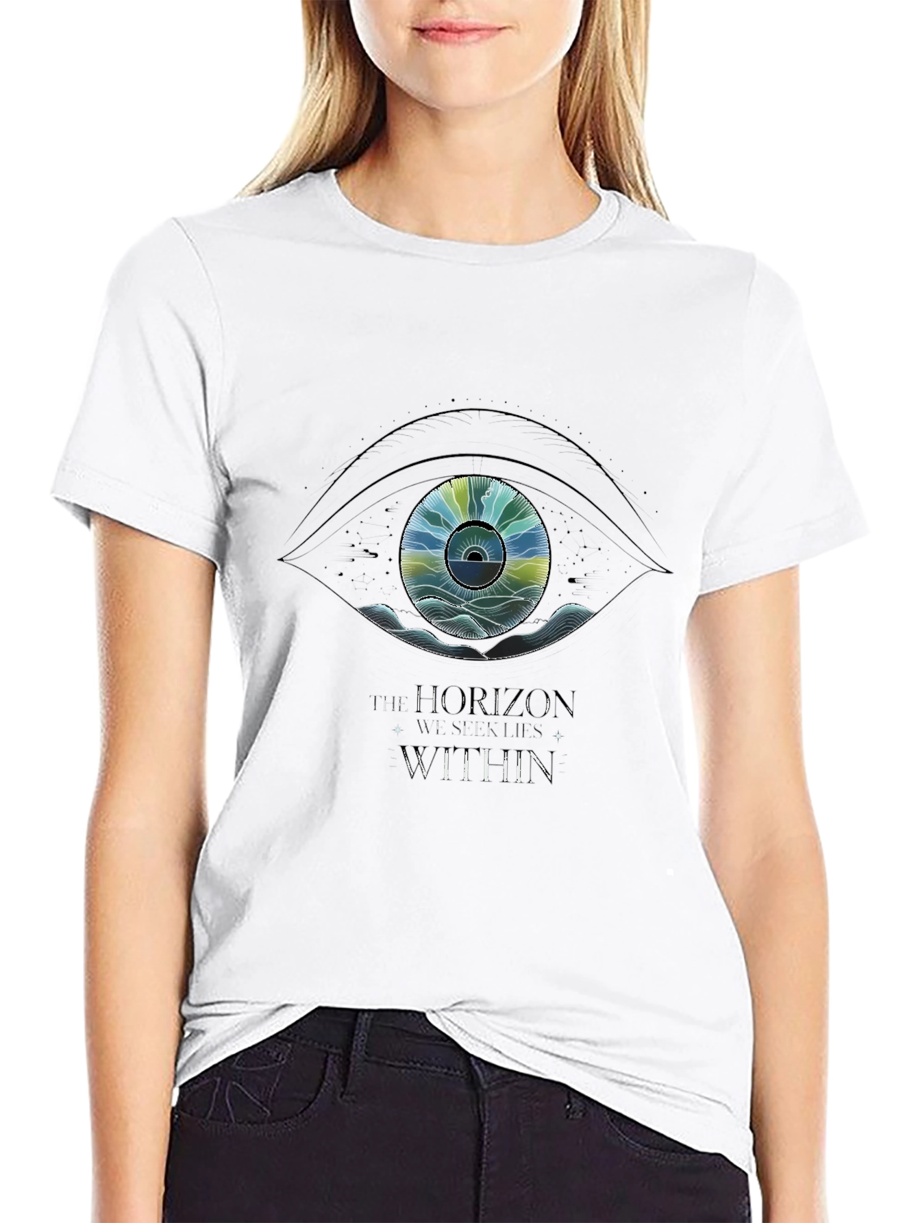Eye Graphic Black T-Shirt - Horizons Within