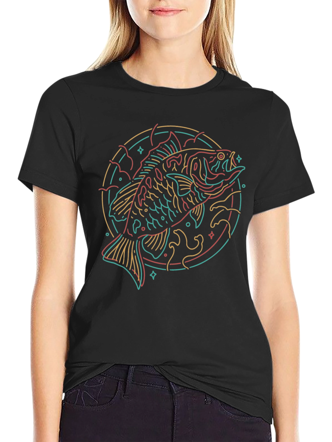 Neon Fish Graphic Tee - Cool & Unique Design