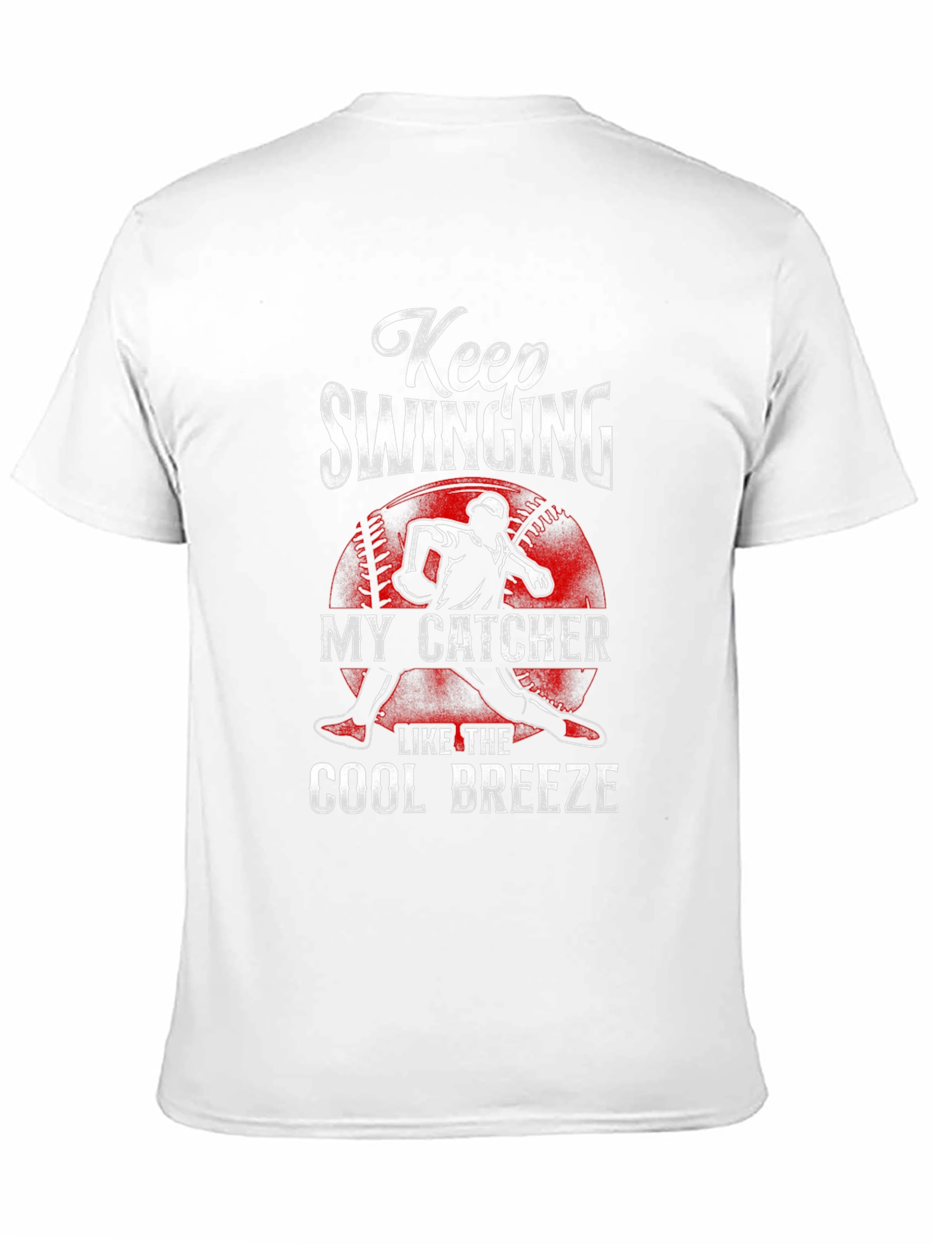 Keep Swinging Baseball Catcher Graphic Tee