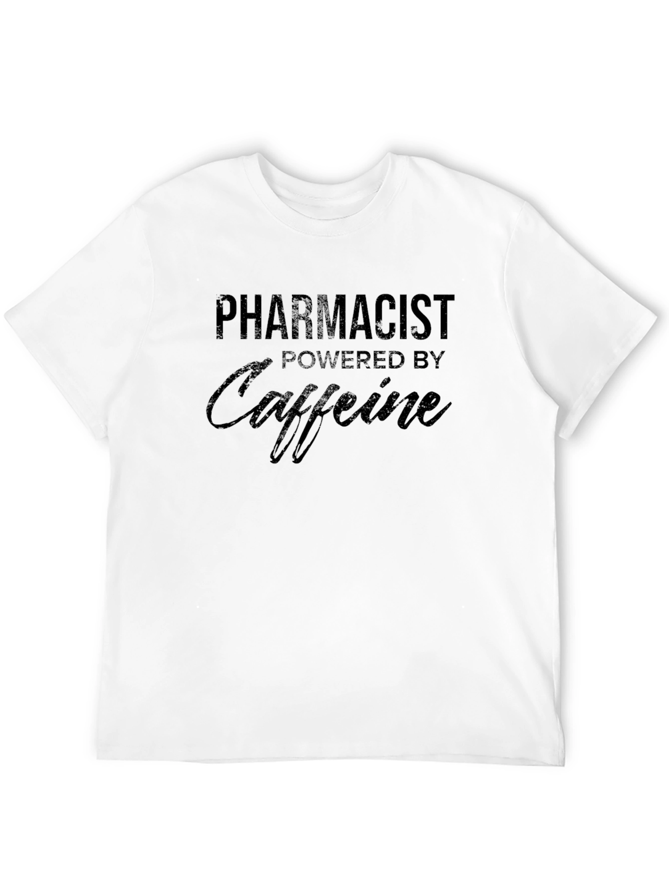 Pharmacist Powered by Caffeine Black T-Shirt