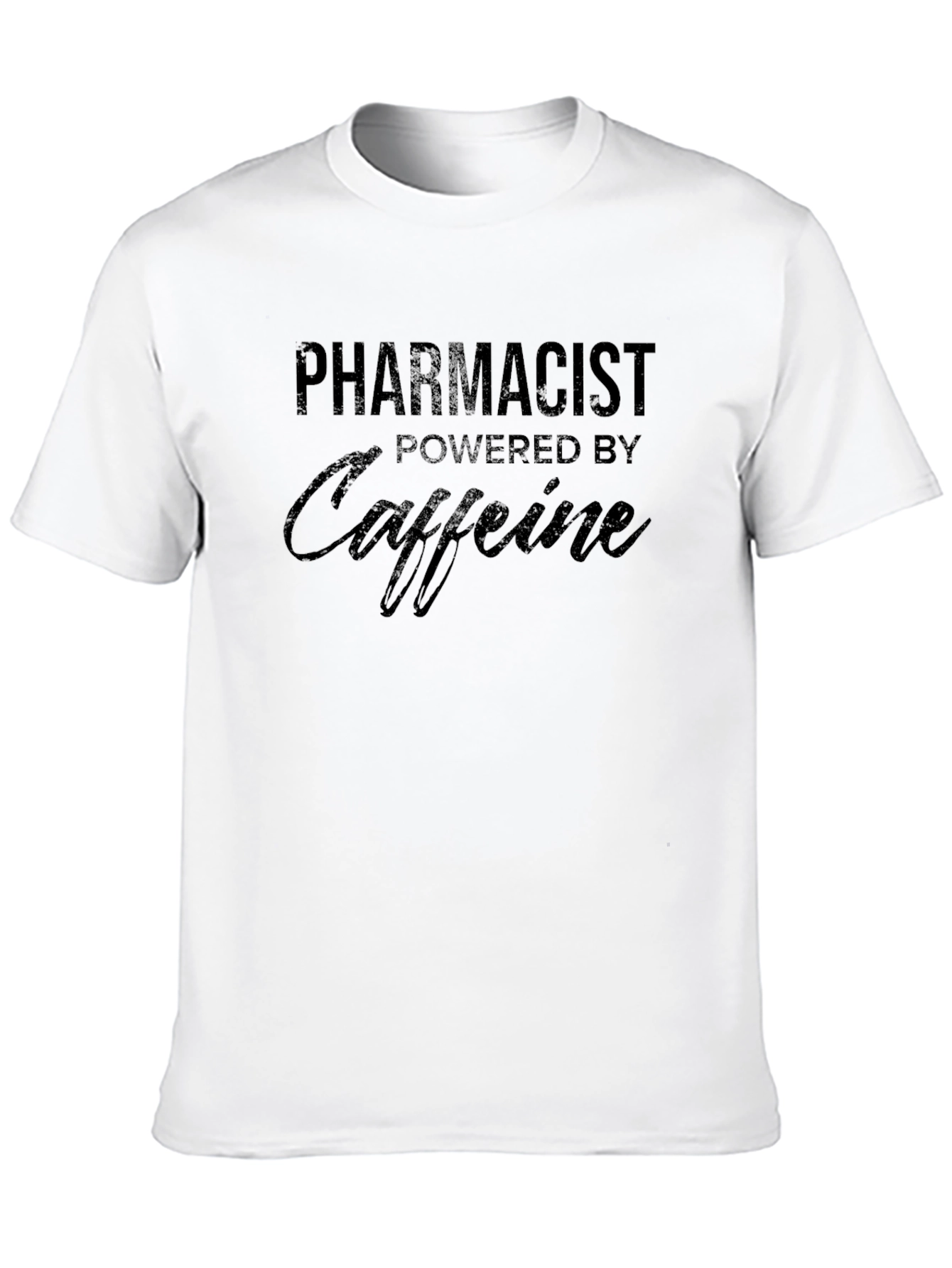 Pharmacist Powered by Caffeine Black T-Shirt