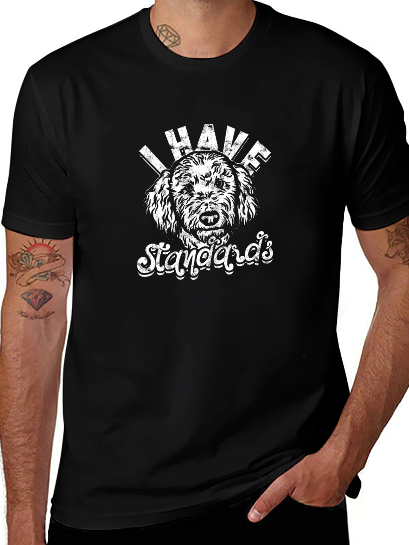 I Have Standards Dog Graphic T-Shirt