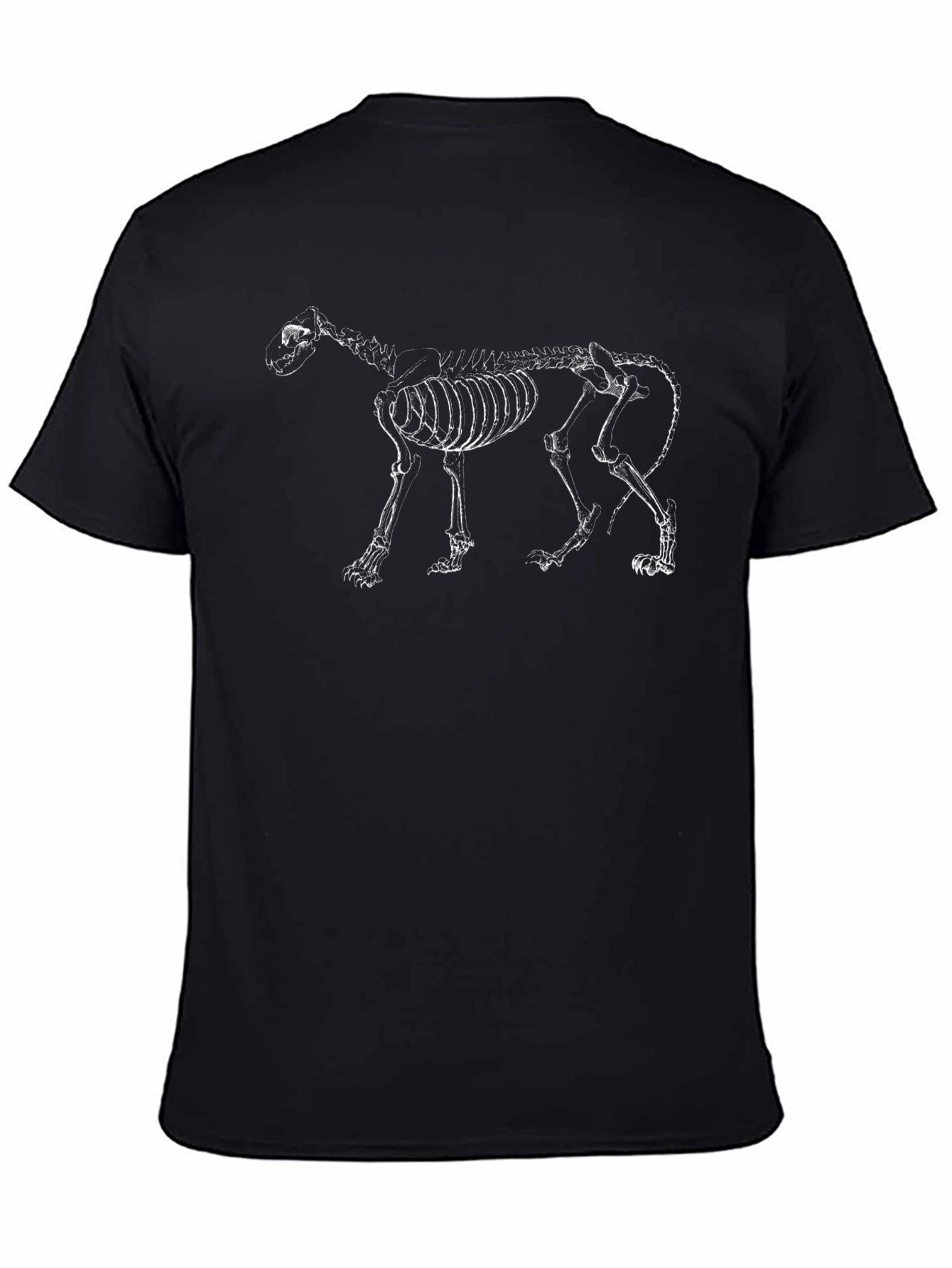 Skeleton Dog Graphic Tee - Black Unisex Shirt