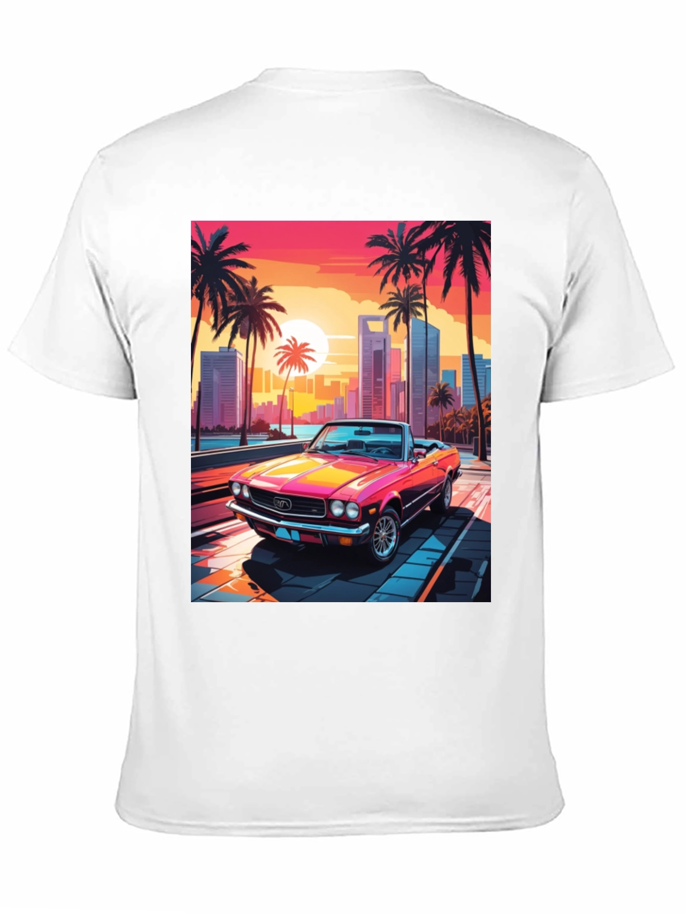 Retro Sunset Car Graphic Tee