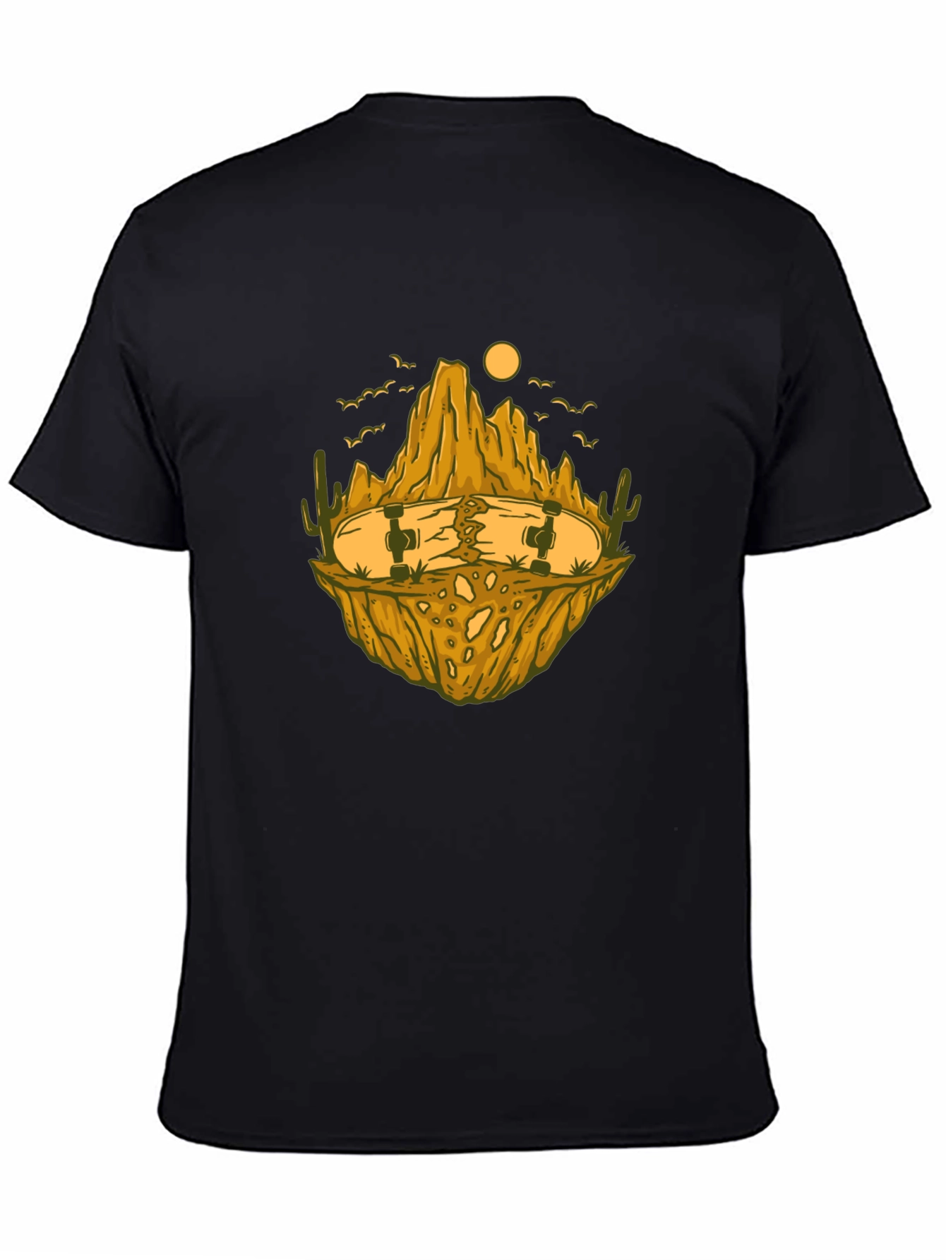 Skateboard Desert Landscape Graphic Tee