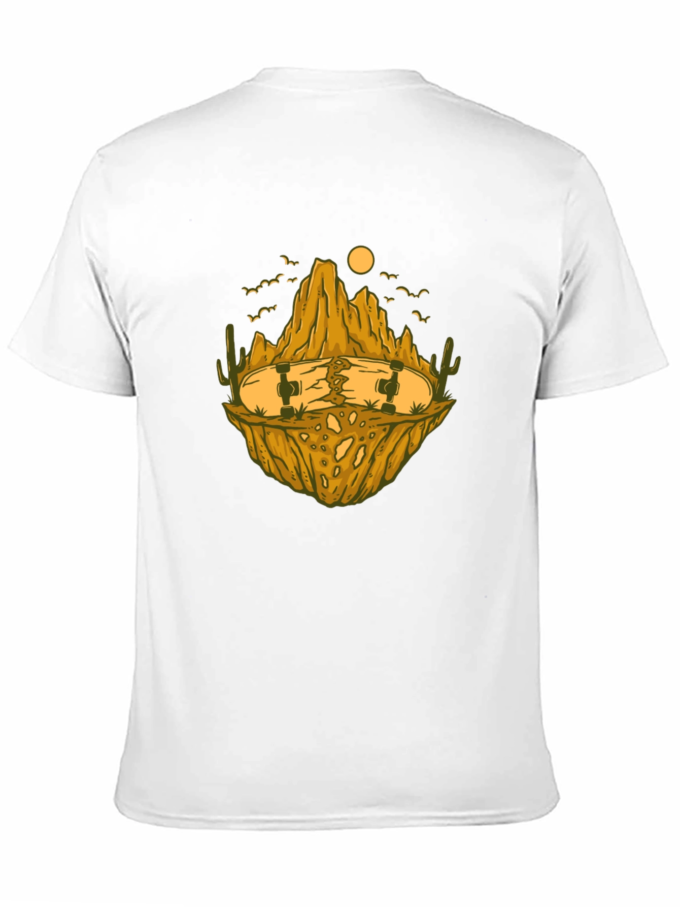 Skateboard Desert Landscape Graphic Tee