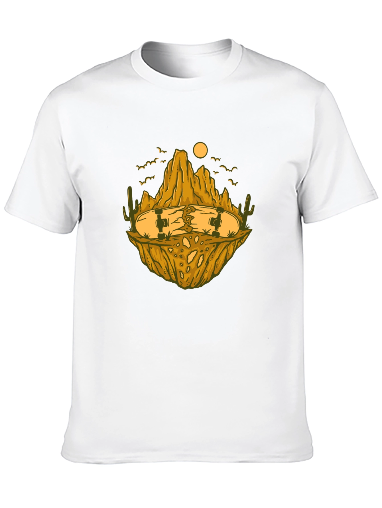 Skateboard Desert Landscape Graphic Tee