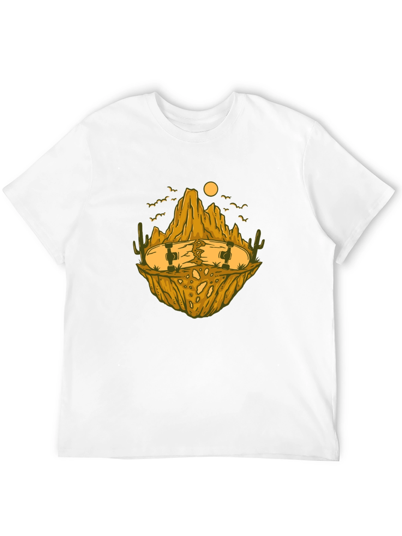 Skateboard Desert Landscape Graphic Tee