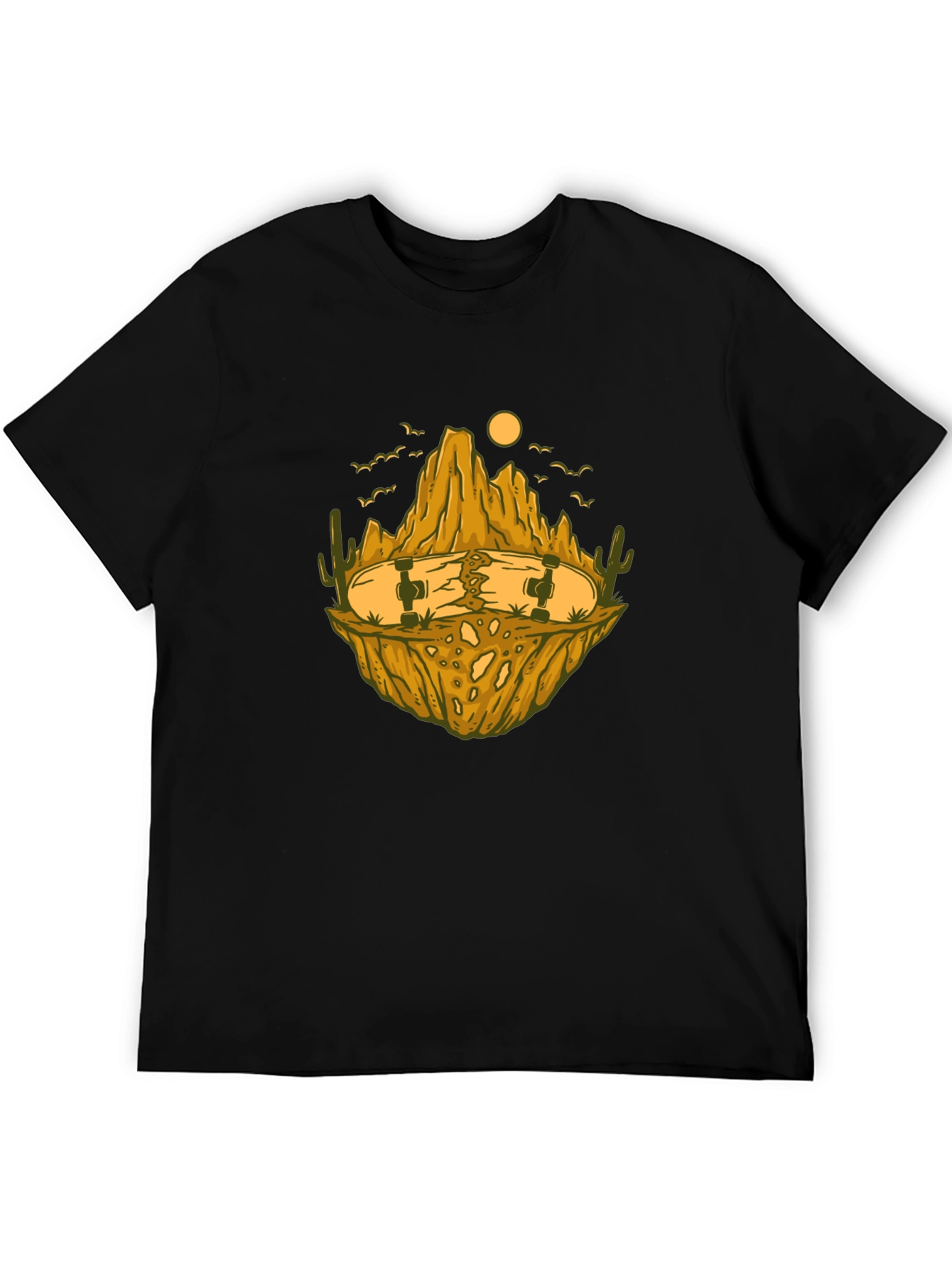 Skateboard Desert Landscape Graphic Tee