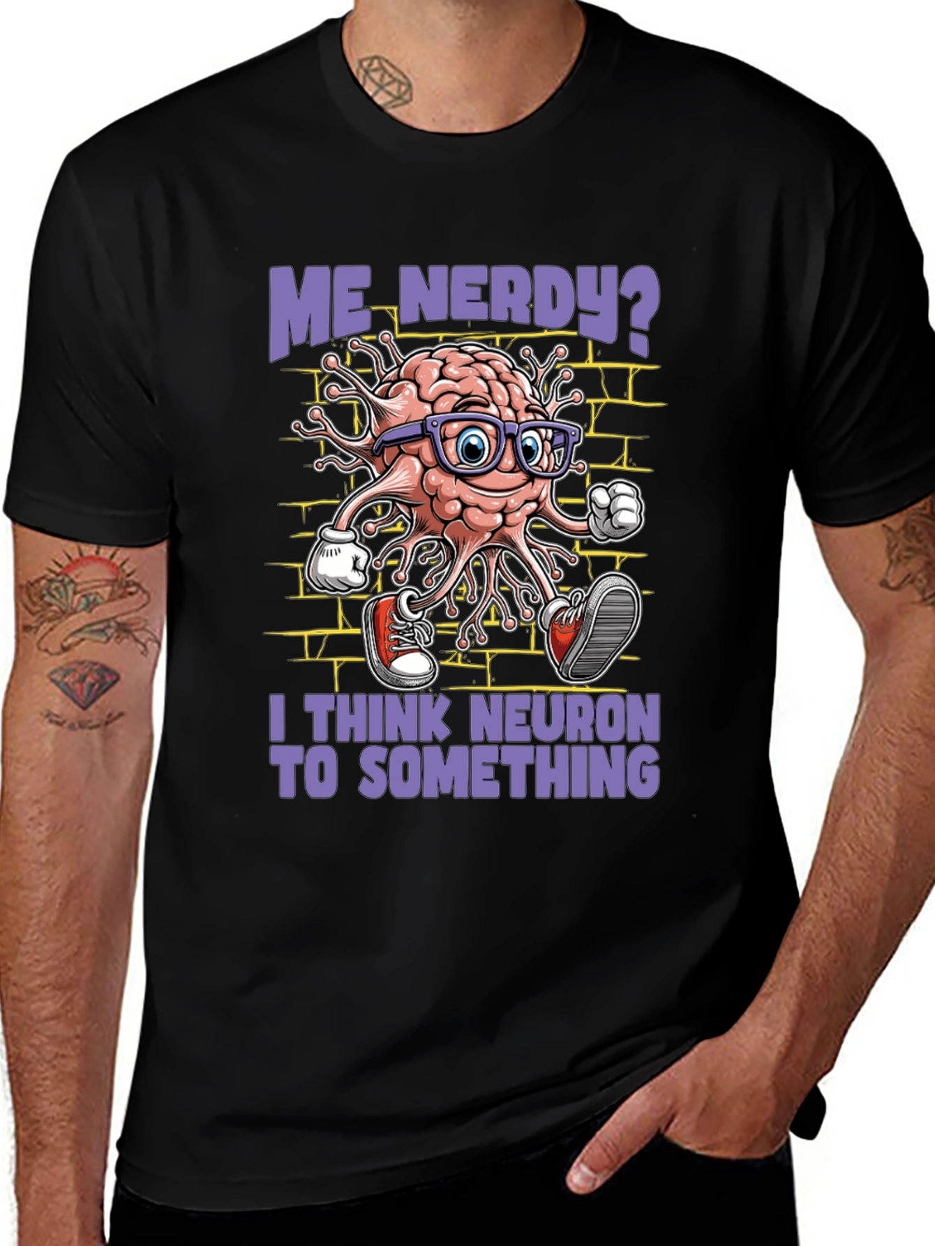 Nerdy Brain Neuron Graphic Tee