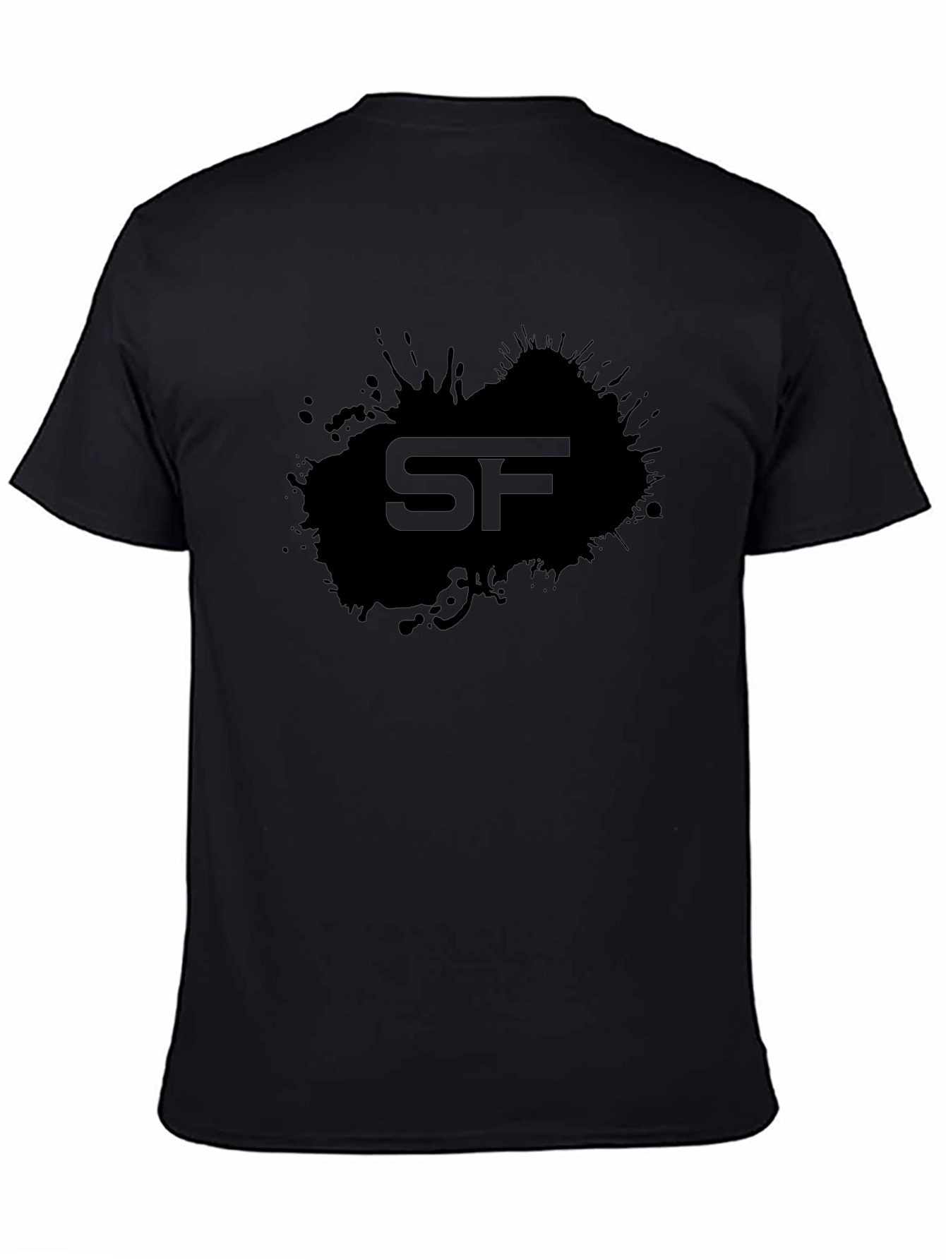 Mens Black Graphic T-Shirt - SF Design
