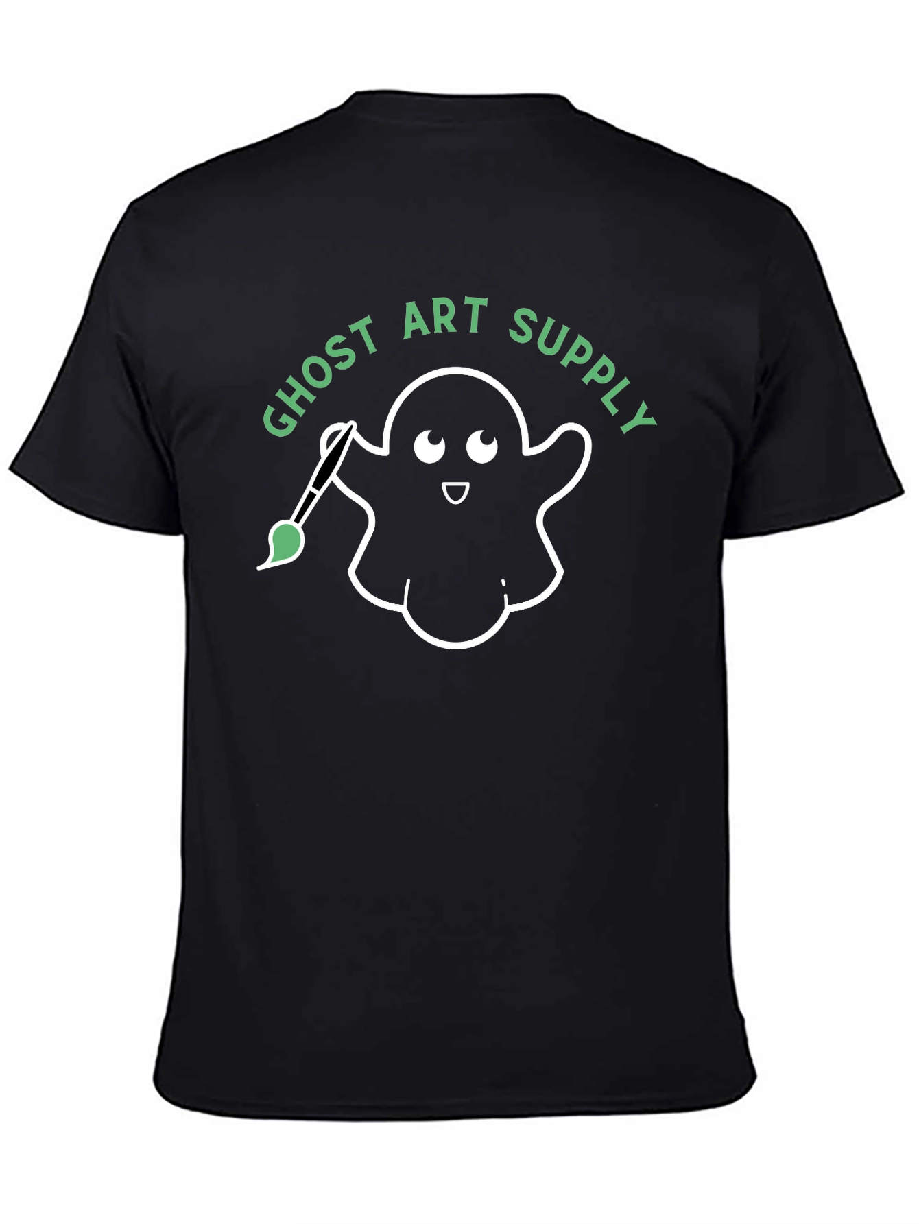 Ghost Art Supply Graphic Tee - Black Cotton T-Shirt