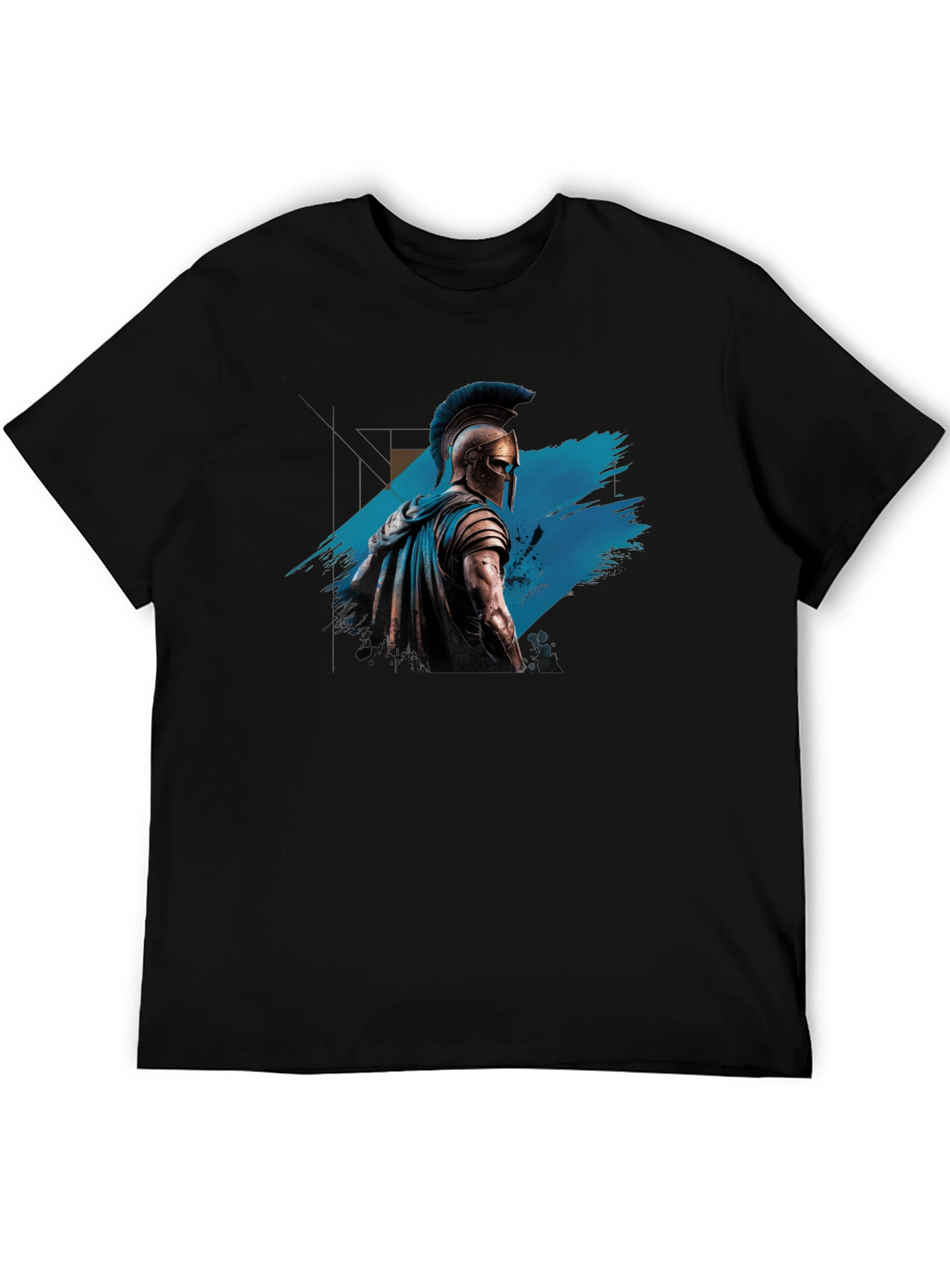 Spartan Warrior Graphic Tee - Black