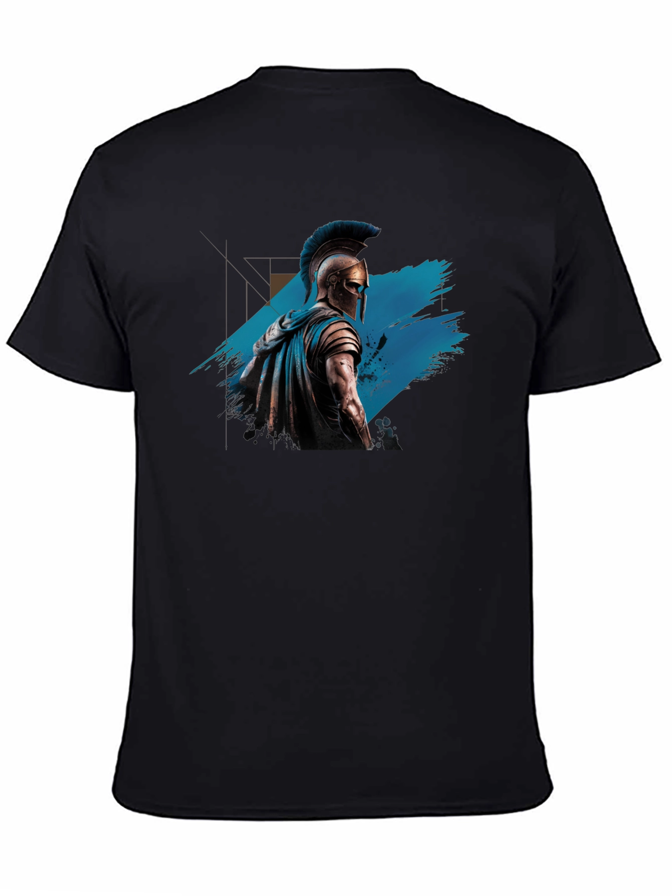 Spartan Warrior Graphic Tee - Black