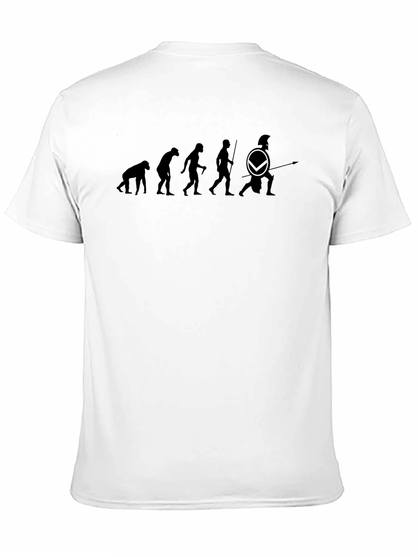Evolution of Man Spartan Warrior Black T-Shirt