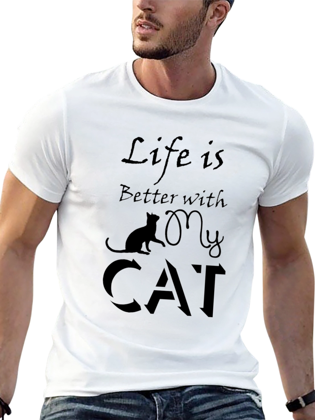 Life is Better with My Cat Graphic Tee