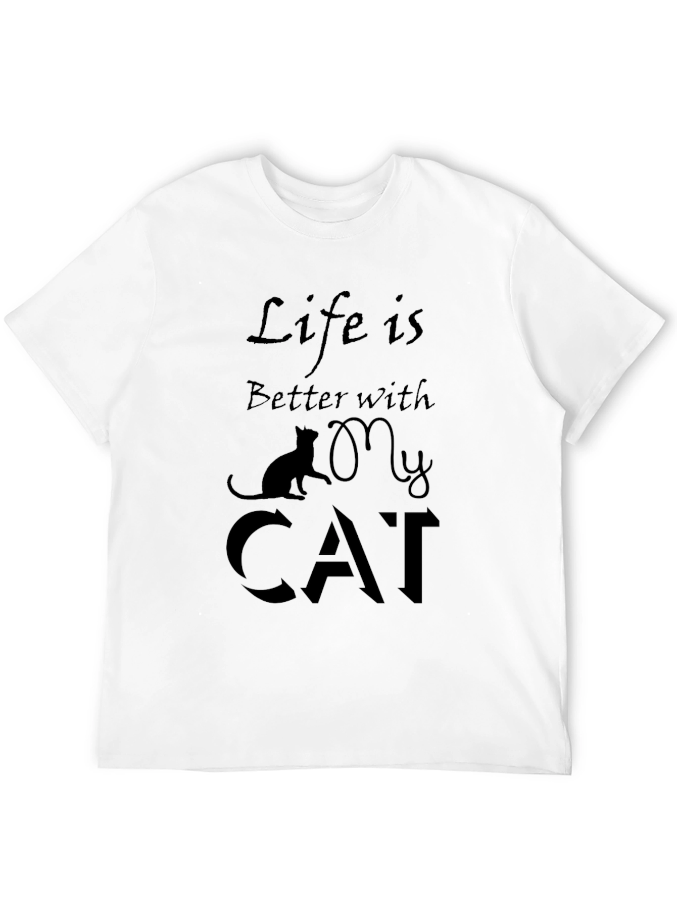 Life is Better with My Cat Graphic Tee