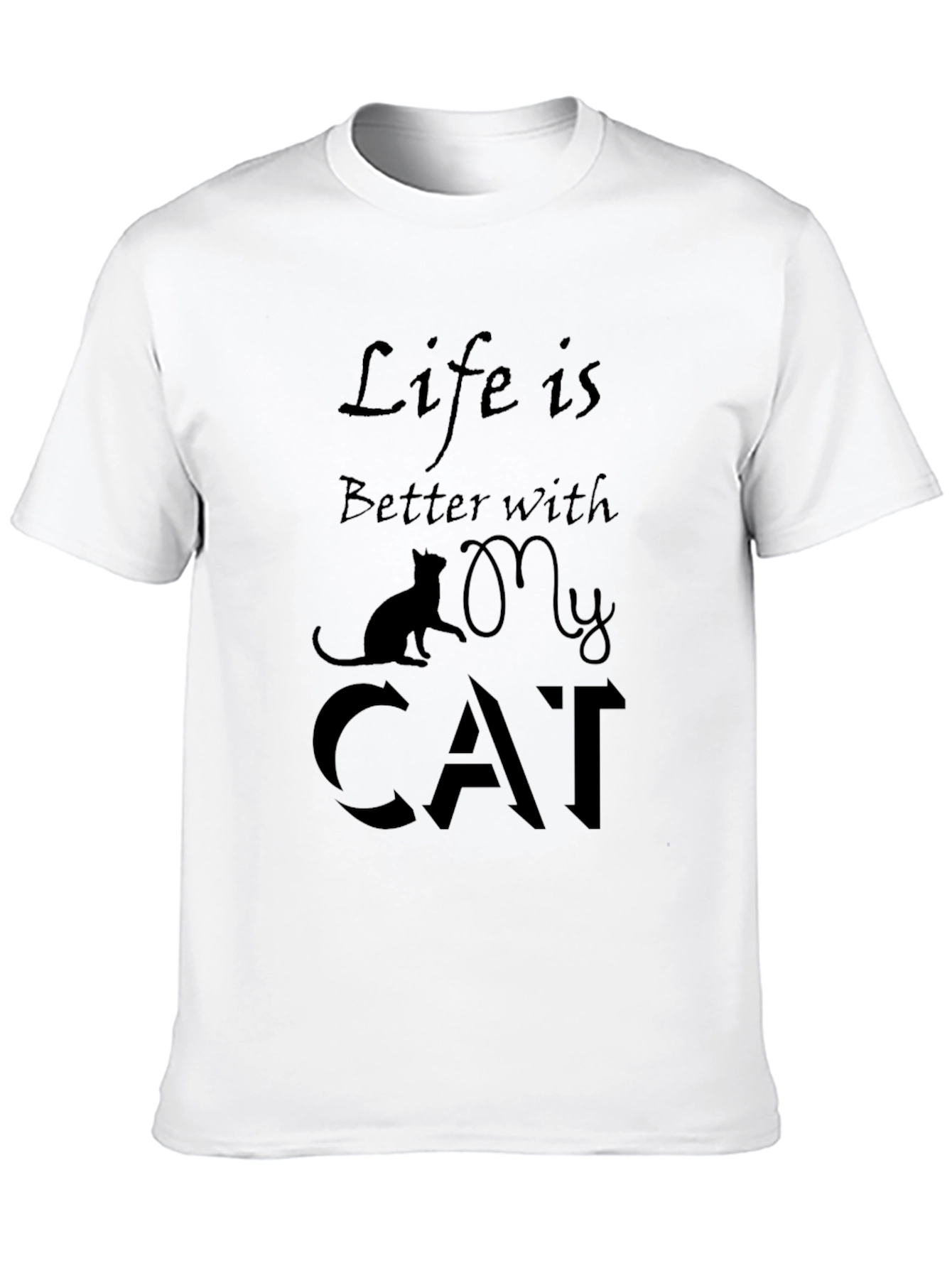 Life is Better with My Cat Graphic Tee