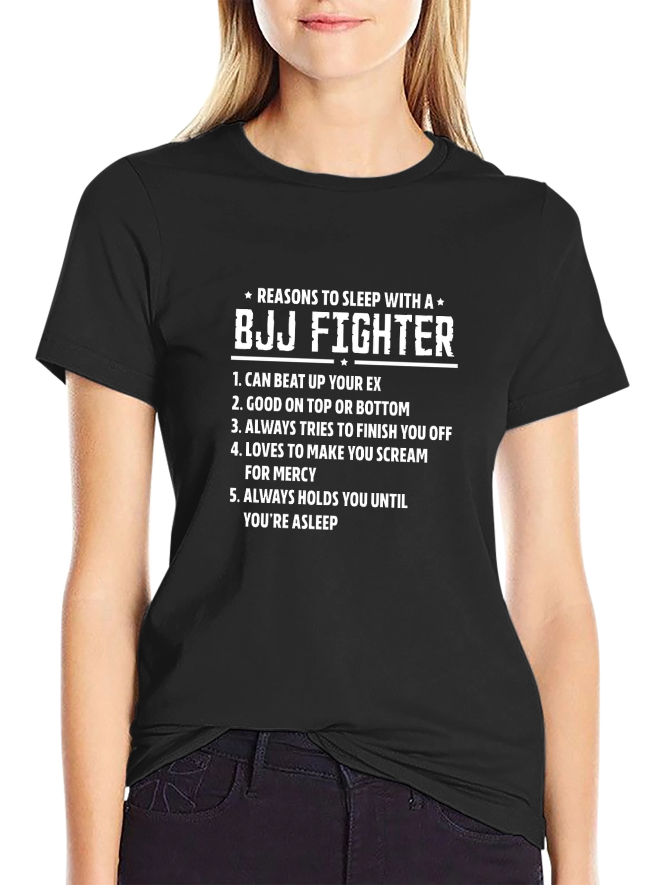 BJJ Fighter Reasons T-Shirt - Funny Jiu Jitsu Gift
