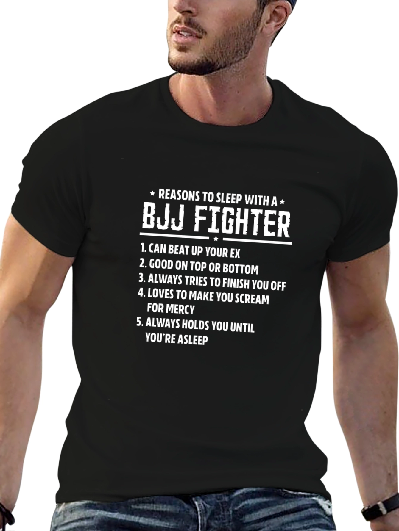 BJJ Fighter Reasons T-Shirt - Funny Jiu Jitsu Gift
