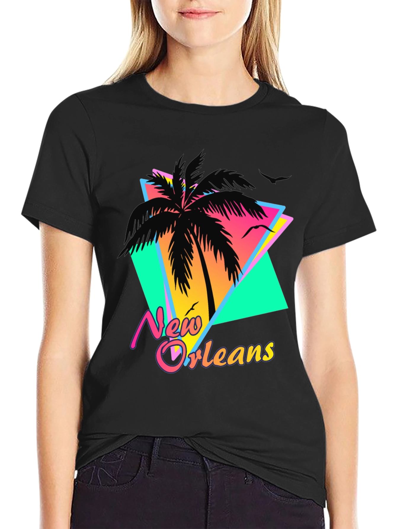 New Orleans Retro Palm Tree T-Shirt